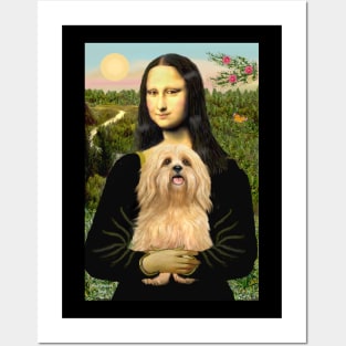 Mona Lisa's Golden Lhasa Apso Posters and Art